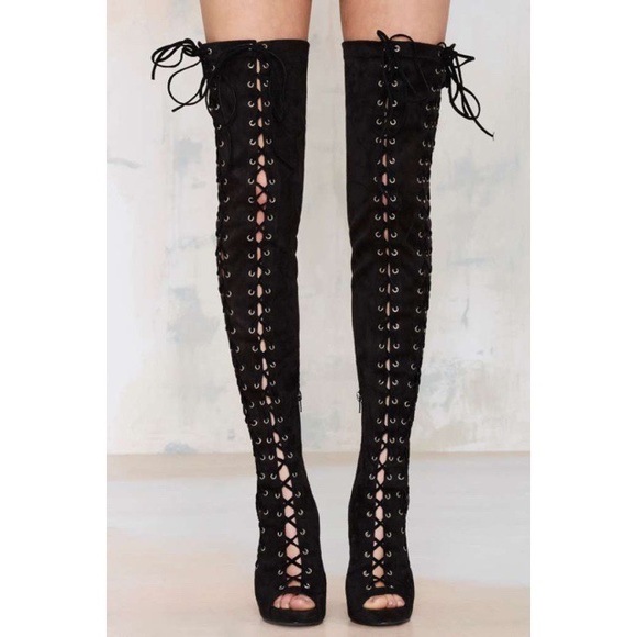 Jeffrey Campbell | Shoes | Jeffrey Campbell Tabanca Suede Thigh High ...